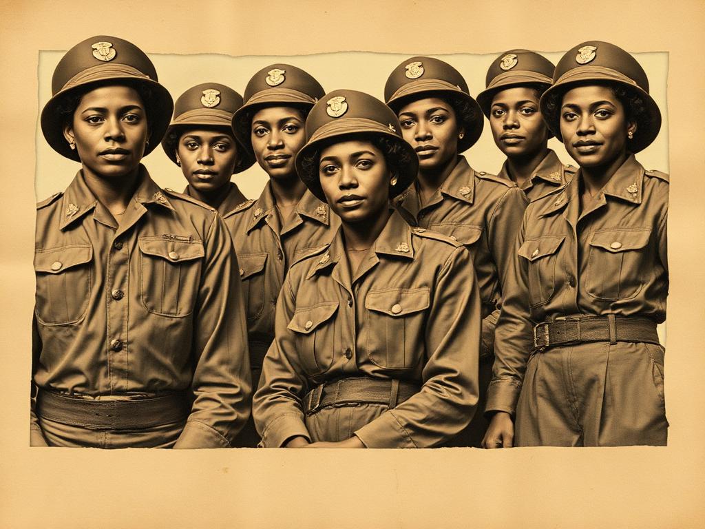 Vintage photograph of Black women soldiers